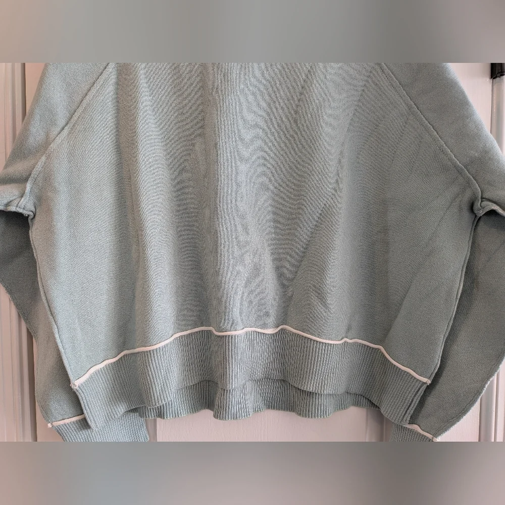 Anthropologie Pilcro Oaklyn Cozy Crew-Neck Green Oversized Sweatshirt Size M NWT - Picture 6 of 16